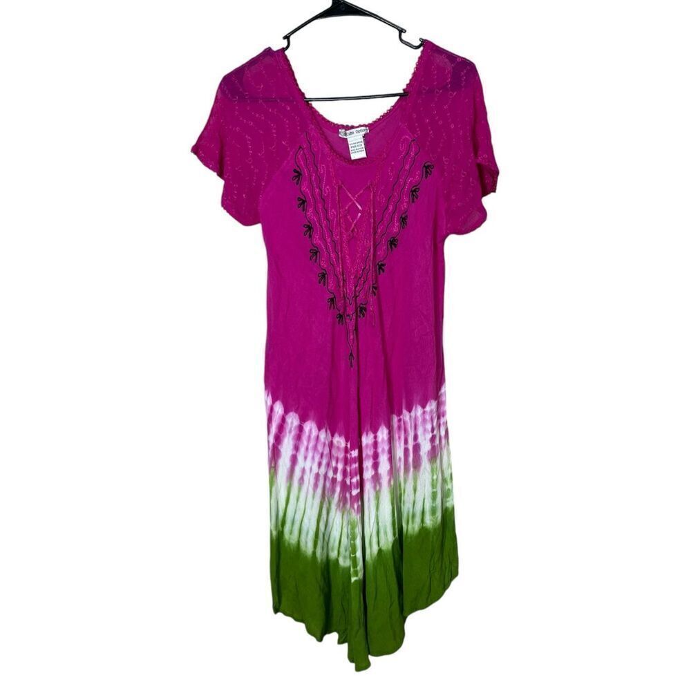 Cute Options Tye Dye Boho Summer Flared Dress Cover‎ Up Free Size